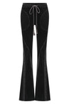 OUDE WAAG 25 autumn and winter washed elastic stitching flared pants OW-OW-25AW-PT07C1BL900-HEI black